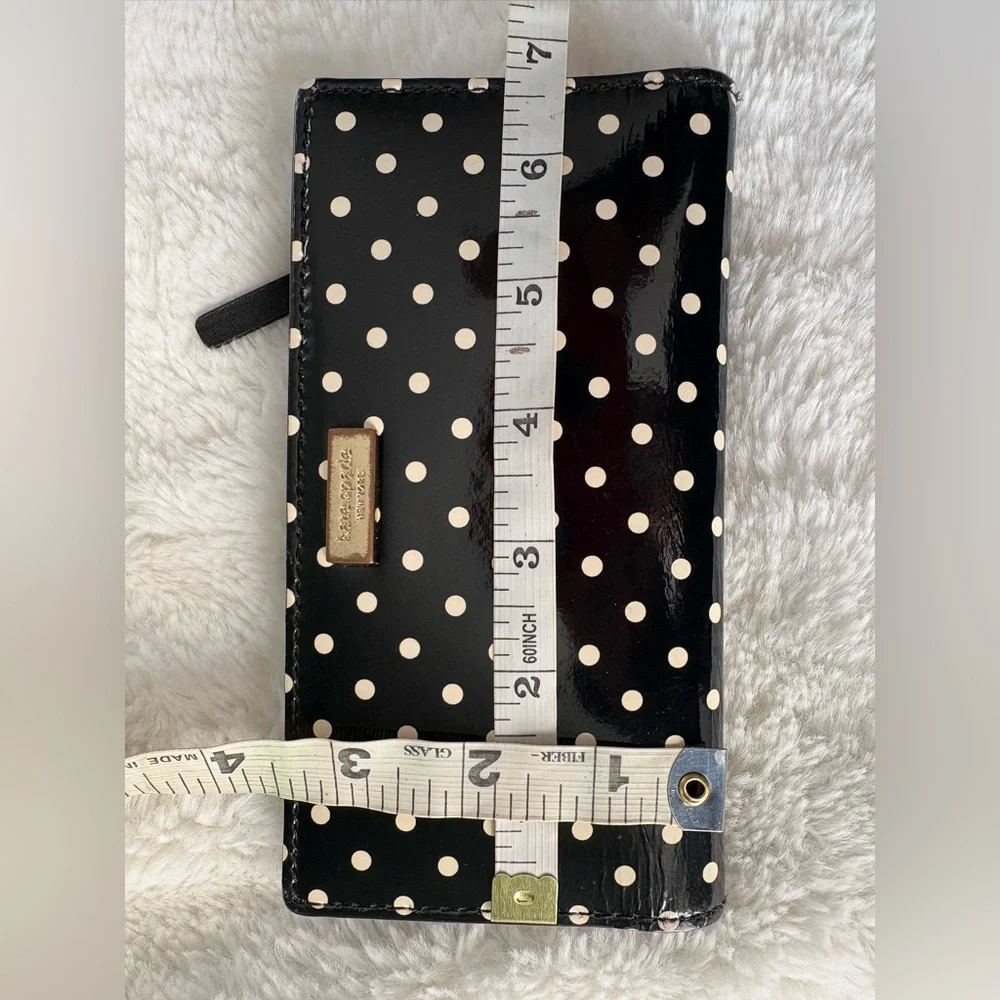 Black Polka Dot Zip Wallet by Kate Spade New York - Picture 6 of 8